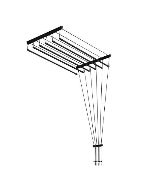 Zdjęcie: Suszarka sufitowa 6x140 cm P czarna SEPIO