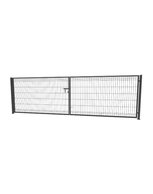 Zdjęcie: Brama 3D 400x123 cm ocynk 7016 komplet BETAFENCE