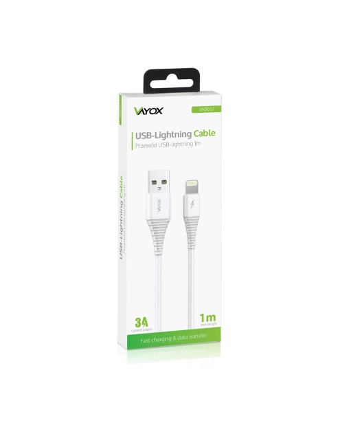 Zdjęcie: Kabel USB Lightning 1 m biały VA0057 VAYOX