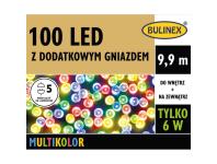 Zdjęcie: Lampki LED z dodatkowym gniazdem 9,9 m multikolor 100 lampek BULINEX