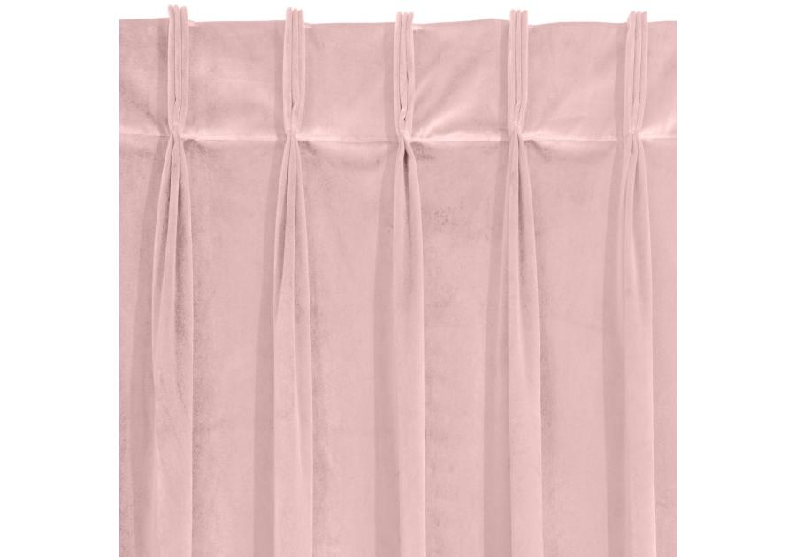 Zdjęcie: Zasłona Ines 140x270 cm pudrowa na szelkach EUROFIRANY