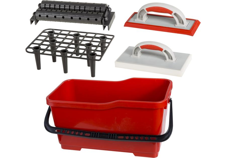 Zdjęcie: Komplet glazurniczy: wiadro 22 L, kratka, rolki, paca PROLINE