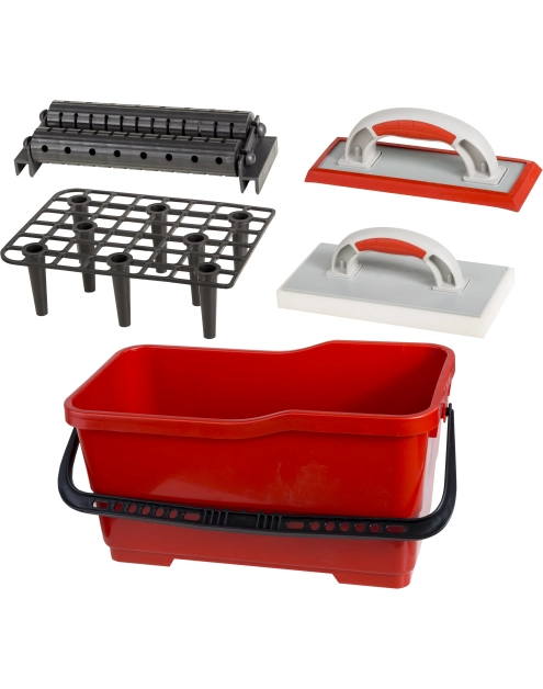 Zdjęcie: Komplet glazurniczy: wiadro 22 L, kratka, rolki, paca PROLINE