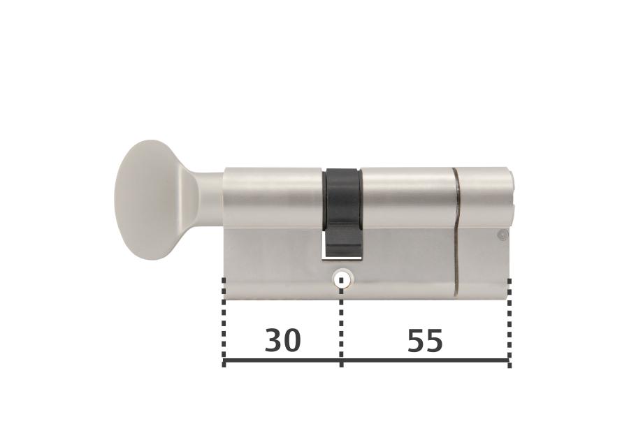 Zdjęcie: Wkładka z gałką Y2100 55/30G satyna YALE
