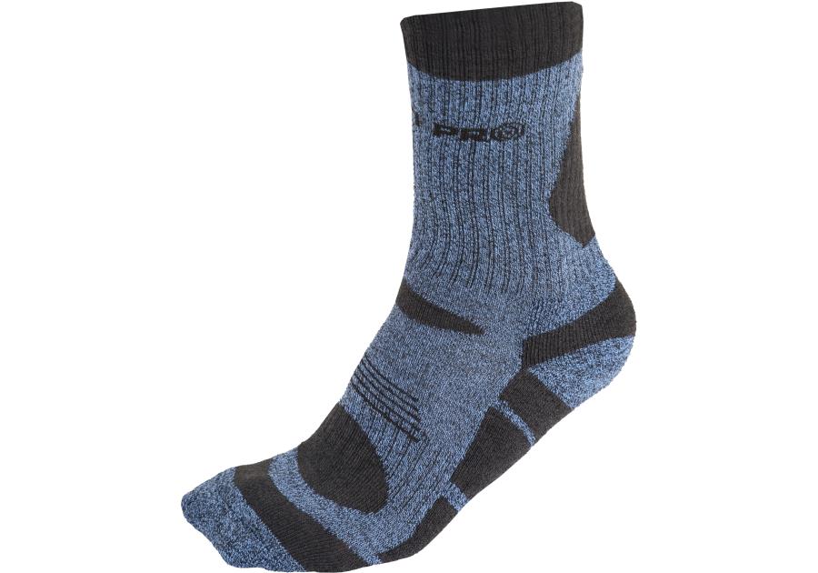 Zdjęcie: Skarpety robocze ocieplane niebieskie-szare, 1 para, 43-46, LAHTI PRO
