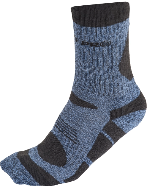 Zdjęcie: Skarpety robocze ocieplane niebieskie-szare, 1 para, 43-46, LAHTI PRO