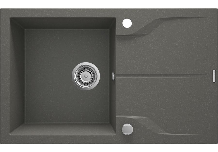Zdjęcie: Zlewozmywak Andante antracyt metalik granit 1K Z/O 780x490x194, space saver DEANTE