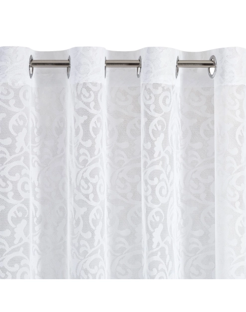 Zdjęcie: Firana Heather biała 140x250 cm na przlotkach EUROFIRANY