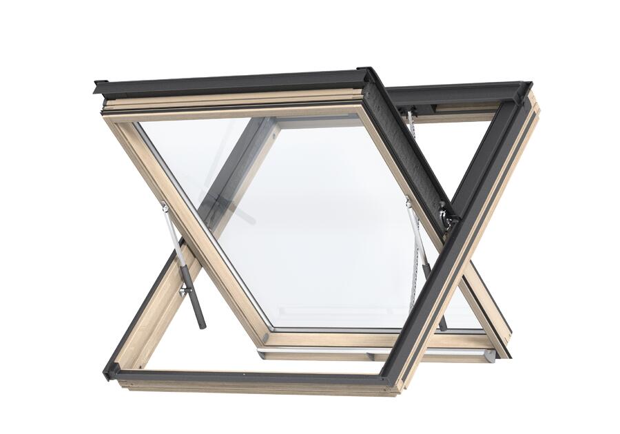Zdjęcie: Oddymiające Okno obrotowe GGL MK04 306640 drewniane, 3-szybowe VELUX