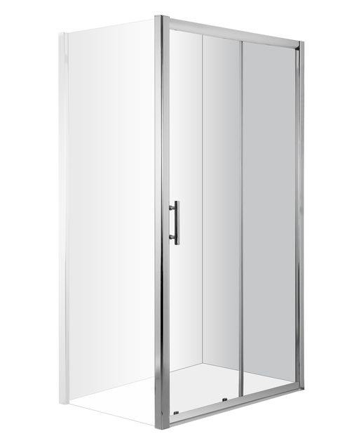 Zdjęcie: Drzwi prysznicowe wnękowe 120 cm - przesuwne Cynia chrom DEANTE