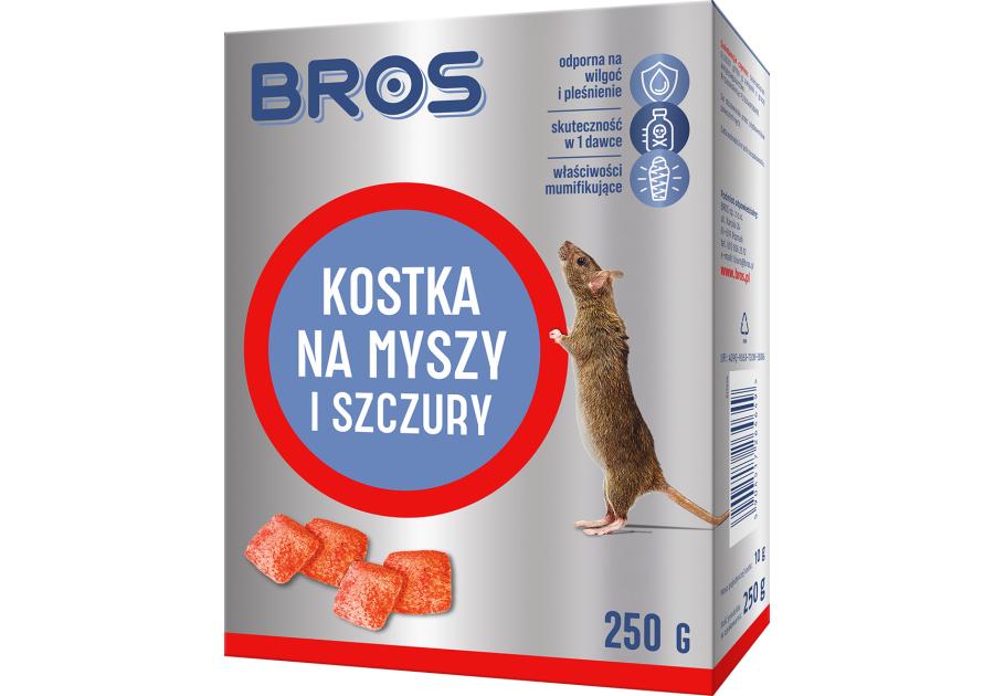 Zdjęcie: Kostka na myszy i szczury 250 g BROS