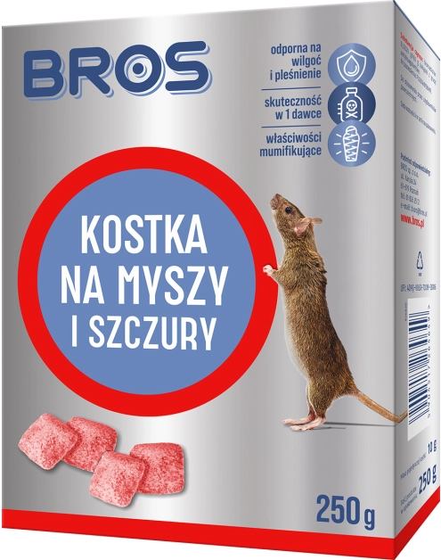 Zdjęcie: Kostka na myszy i szczury 250 g BROS