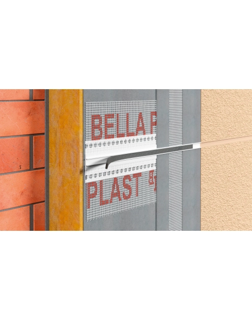 Zdjęcie: Listwa PVC do boniowania z siatką BP11 Mini Max L300 szary ciemny BELLA PLAST