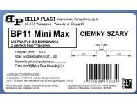 Zdjęcie: Listwa PVC do boniowania z siatką BP11 Mini Max L300 szary ciemny BELLA PLAST