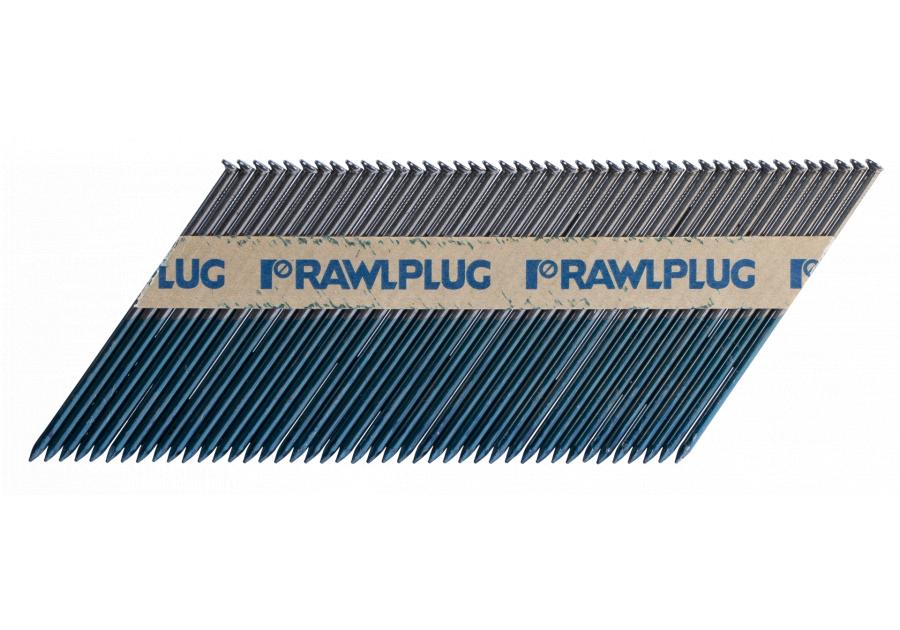 Zdjęcie: Gwoździe 2,8x63 gładkie na papierze, 3300 sztuk + 3 gazy, do gwoździarki WW90CH/WW90II RAWLPLUG