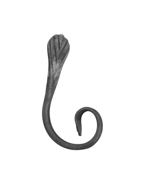 Zdjęcie: Motyw z płaskownika C, zawijany 12x6 mm 120x60 mm prawy METRO