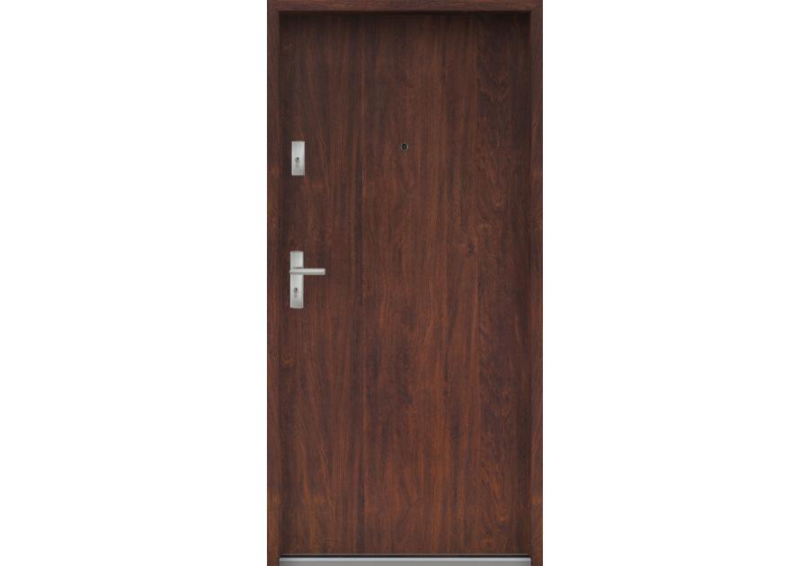 Zdjęcie: Drzwi wejściowe do mieszkań Bastion N-02 Kasztan 90 cm prawe ODP KR CENTER