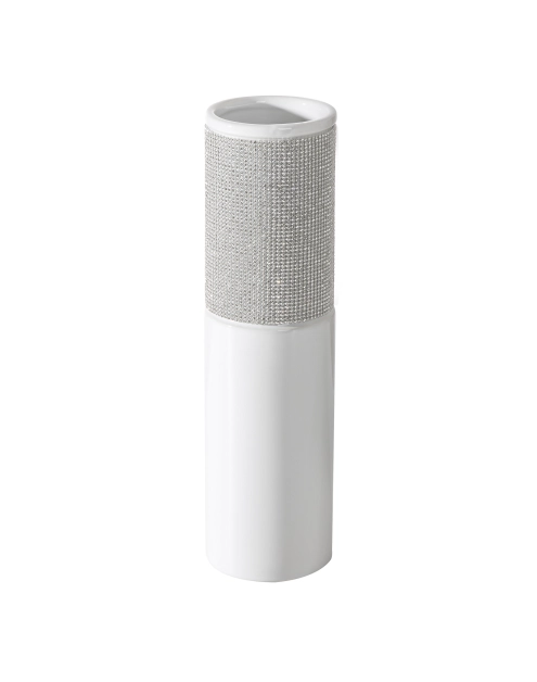 Zdjęcie: Wazon Aneli 11x11x40 cm biało-srebrny EUROFIRANY