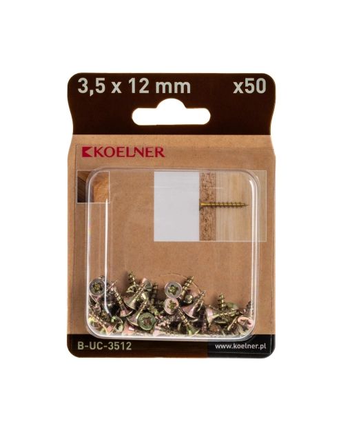 Zdjęcie: Wkręt utwardzany do drewna 3,5x12 mm blister 50 szt. KOELNER
