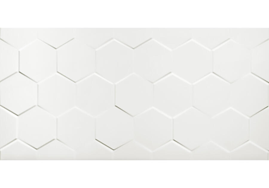 Zdjęcie: Płytka ścienna, glazura White Hexagone Shiny 30x60 cm NETTO