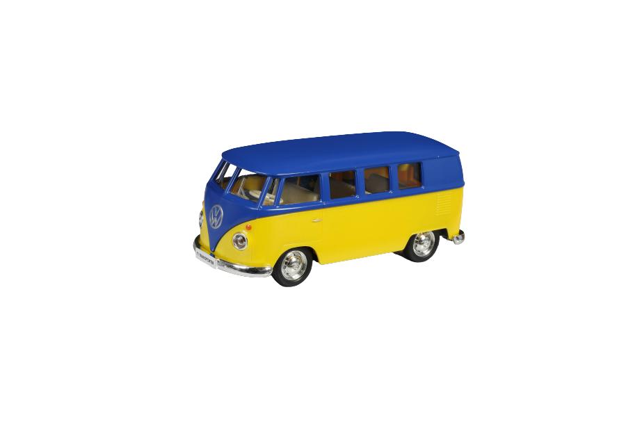 Zdjęcie: Zabawka Volkswagen Samba Bus matte blue with yellow DAFFI