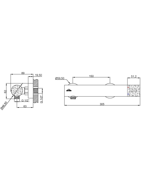Zdjęcie: Bateria natryskowa Gabro Plus chrom INVENA
