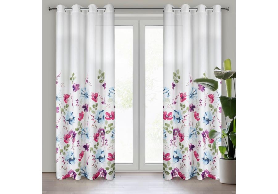 Zdjęcie: Zasłona gotowa Lira 140x250 cm bordowy EUROFIRANY