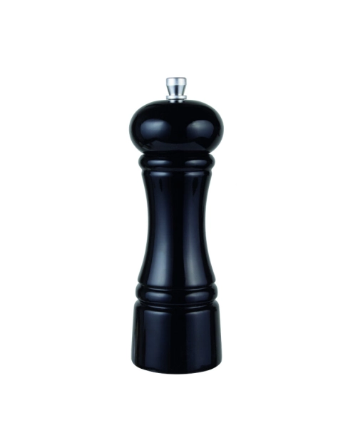 Zdjęcie: Młynek do pieprzu i soli drewniany 15 cm czarny lakierowany Chess AMBITION