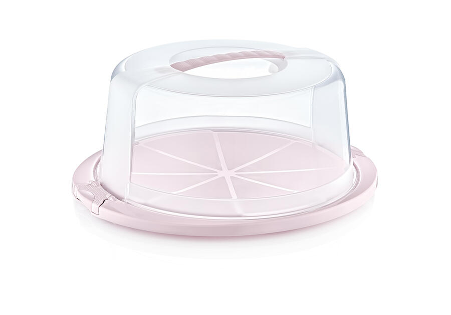 Zdjęcie: Pojemnik na ciasto okrągły 33,5x38x17 cm Nordic pink KEEEPER