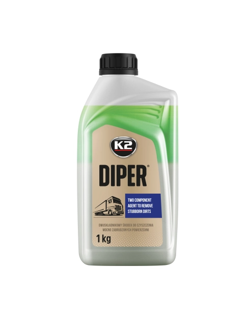 Zdjęcie: Dwuskładnikowy środek do usuwania najcięższych zabrudzeń Diper 1 kg K2