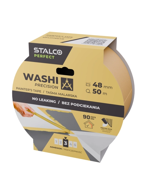 Zdjęcie: Taśma malarska Washi precyzyjna 48 mm x 50 m PERFECT