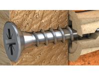 Zdjęcie: Kołek UNO Timber uniwersalny 8x32 mm z wkrętem 4,5x40 mm 20 szt. RAWLPLUG