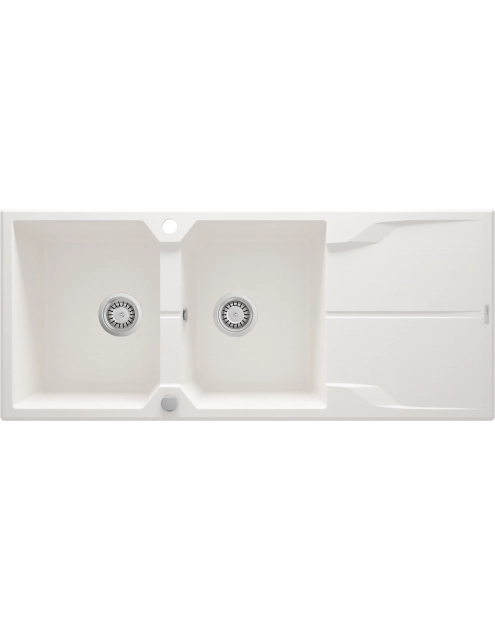 Zdjęcie: Zlewozmywak Andante alabaster granit 2K Z/O 1160x500x224, 3,5", space saver DEANTE