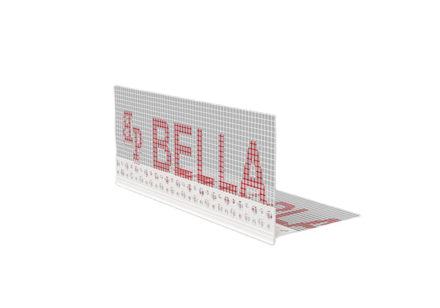 Zdjęcie: Listwa PVC okapnikowa, podtynkowa z siatką BP14 Lux N L300 biała BELLA PLAST