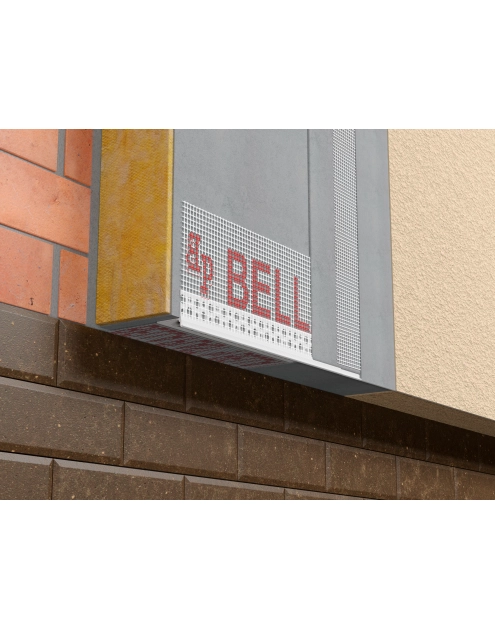 Zdjęcie: Listwa PVC okapnikowa, podtynkowa z siatką BP14 Lux N L300 biała BELLA PLAST