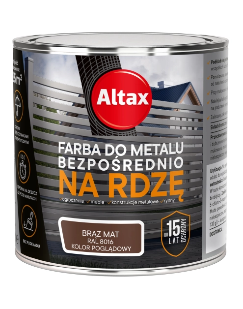 Zdjęcie: Farba do metalu 0,25 L brąz mat ALTAX