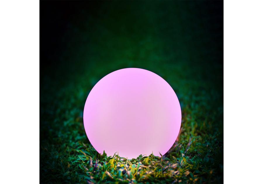 Zdjęcie: Lampa solarna LED kula RBBW 50 cm z pilotem SANICO