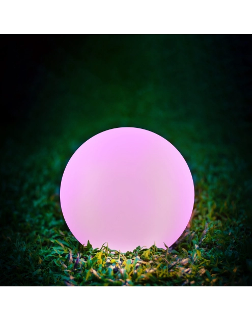 Zdjęcie: Lampa solarna LED kula RBBW 50 cm z pilotem SANICO