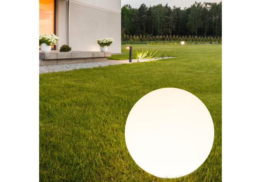 Zdjęcie: Lampa solarna LED kula RBBW 50 cm z pilotem SANICO