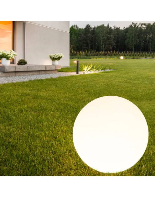 Zdjęcie: Lampa solarna LED kula RBBW 50 cm z pilotem SANICO