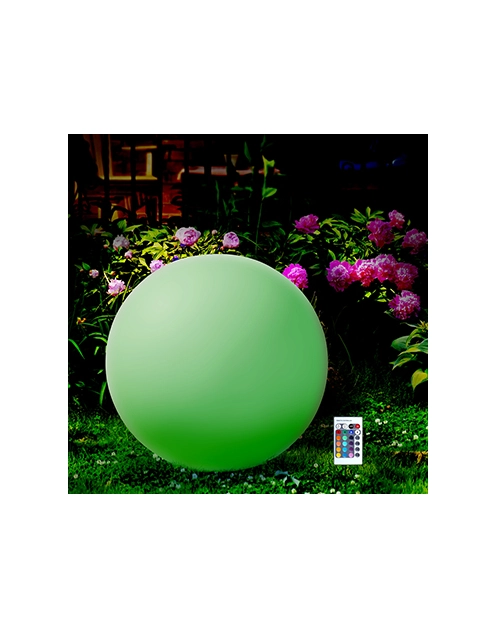 Zdjęcie: Lampa solarna LED kula RBBW 50 cm z pilotem SANICO