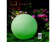 Zdjęcie: Lampa solarna LED kula RBBW 50 cm z pilotem SANICO