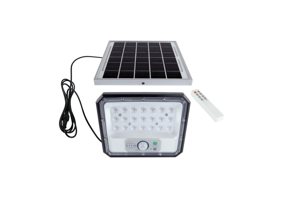 Zdjęcie: Naświetlacz solarny SMD Led z czujnikiem ruchu Heros 7 W CW czarny STRUHM