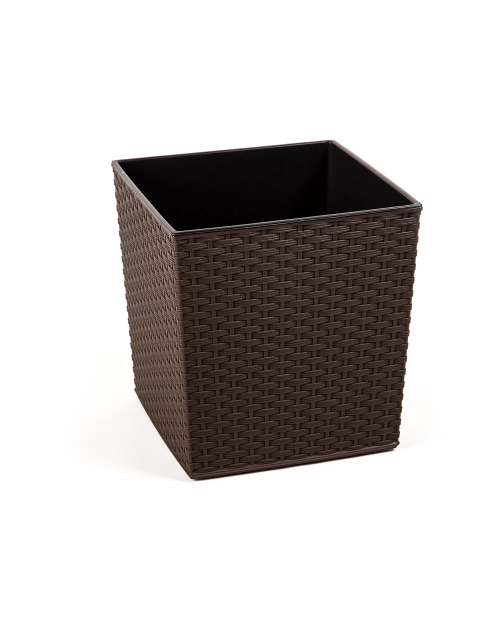 Zdjęcie: Doniczka Juka 40x40 cm rattan mokka LAMELA