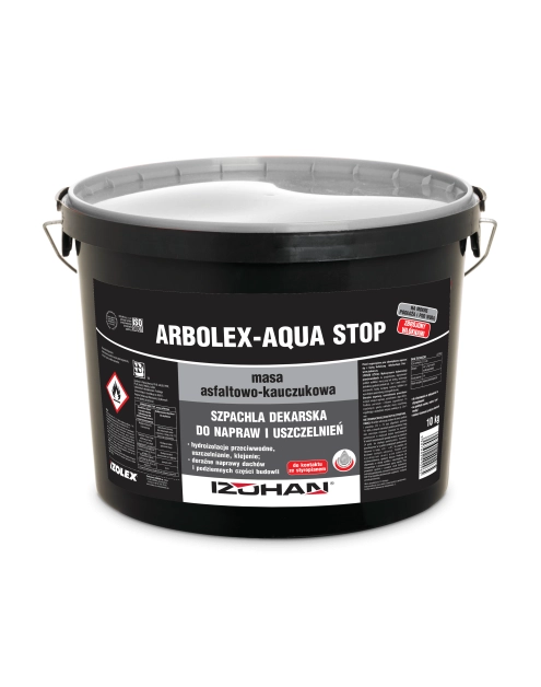 Zdjęcie: Szpachla dekarska Arbolex Aqua Stop 10 kg do napraw i uszczelnień IZOLEX