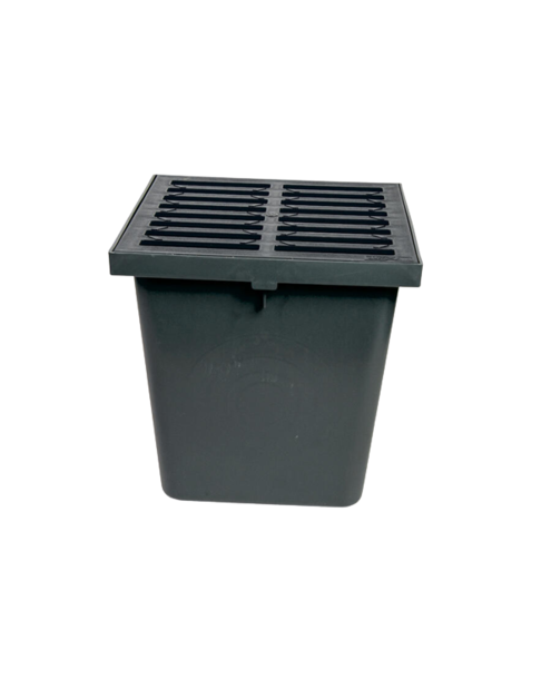 Zdjęcie: Studzienka z kratką PVC A 15, 296x296x300 mm czarny-grafit ZMM MAXPOL