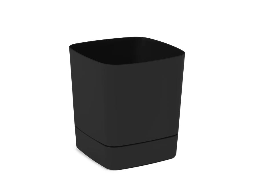 Zdjęcie: Donica z podstawką Clima 30x30 cm czarna LAMELA PLASTIC