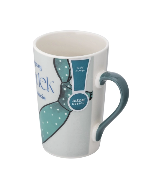 Zdjęcie: Kubek stożek wysoki Najlepszy dziadek 430 ml dekoracja zielony krawat ALTOM DESIGN