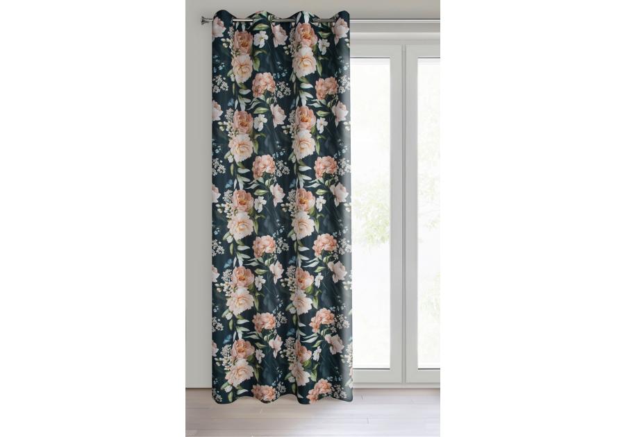 Zdjęcie: Zasłona gotowa Salma 140 x 270 cm czarny EUROFIRANY