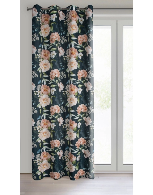 Zdjęcie: Zasłona gotowa Salma 140 x 270 cm czarny EUROFIRANY